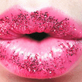 Gif animé bouche coeurs